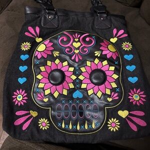 Loungefly sugar skull shoulder bag